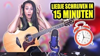 IK PROBEER EEN LIEDJE TE SCHRIJVEN BINNEN 15 MINUTEN - CHALLENGE || Fan Friday