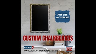 CUSTOM CHALKBOARDS - Custom Framed Chalkboards, Custom Frameless Chalkboards, Custom Menu Boards