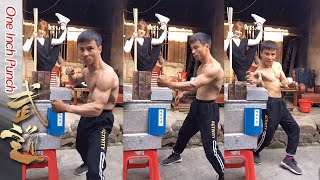 #OneInchPunch Inch boxing master Lin Yiwen broke three bricks in one lap 林亦文  寸拳 #Shorts