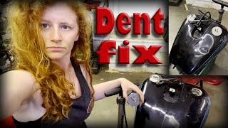 Get dents out of gas tanks with this homemade tool ~ Dyna gas tank fix