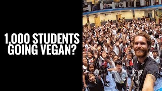 TEACHING 1,000 STUDENTS ABOUT VEGANISM!