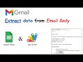 Extract Gmail Data directly to Google Sheets (Apps Script Tool)