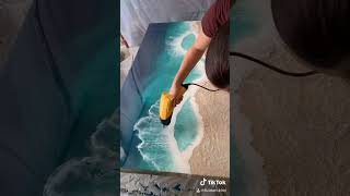 Look what happened | epoxy beach table | #shorts