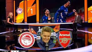 Olympiakos vs Arsenal 1-3 Martin Odegaard First Goal Reaction🔥 Fantastic! Pundits Analysis