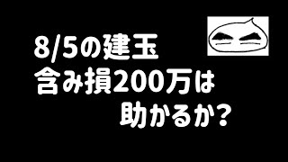 【8/5の建玉】含み損200万は助かるか？