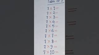 Table of 7 ।। table tricks # table  shorts #math# short #shorts