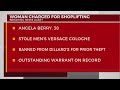 Woman charged for shoplifting