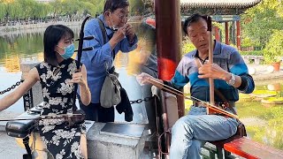 The showdown in the park, this old man is extraordinary