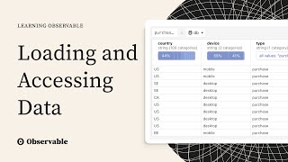 Loading and Accessing Data – Learning Observable