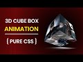 How To Create 3D Cube Animation In HTML | CSS | 3D Box Animation Pure CSS | Tutorial Code4Education