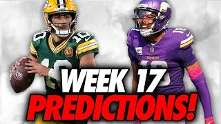 NFL Week 17 Predictions for EVERY GAME!! | NFL Week 17 Preview