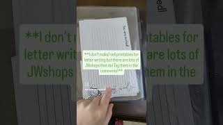 Organizing Letter Writing Supplies for on-the-go ministry #jw