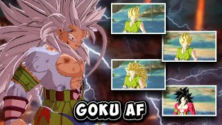 GOKU AF Llega con todas las TRANFORMACIONES a DRAGON BALL SPARKING! ZERO (SSJ1-SSJ5) MODS