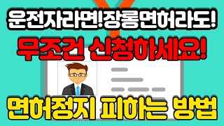 운전자는 해야합니다!운전자라면!장롱면허라도!무조건 신청하세요!가만히 있어도 혜택 받을 수 있어요~면허정지 피하는 방법!