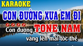 Con Đường Xưa Em Đi Karaoke Tone Nam Dễ Hát | Đình Long Karaoke