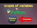 Scopes of Variables in Python | Local & Global Scope |Python Tutorial for Beginners