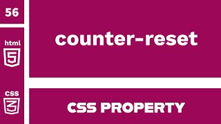 CSS Property : counter-reset explained !