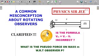 RESOLVED-06 !A COMMON MISCONCEPTION ! PSEUDO FORCE IN A ROTATING FRAME PHYSICS CHALLENGE