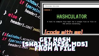 [CodewithMe]Create a Program that would Compute Hash from a File in Python