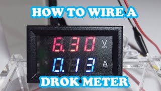 DROK LED 100V DC 10Amp Meter - HOW TO WIRE : Eye-On-Stuff