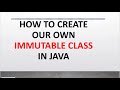 Core Java Interview Question and Answer | How to create our own immutable class in java