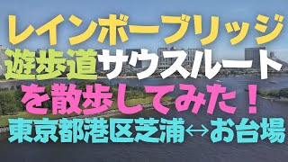 眺め抜群✨レインボーブリッジ遊歩道「サウス（南）コース」を散歩してみました！View of Tokyo