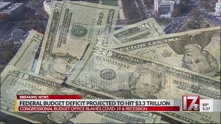 Federal budget deficit projected to hit $3.3 trillion