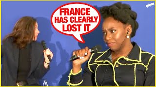 Chimamanda shuts a French journalist for asking racist question