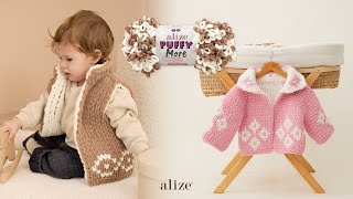 Double Sided Kids Vest with Alize Puffy More