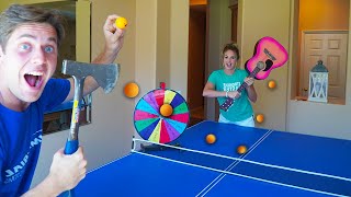 RANDOM OBJECT PING PONG CHALLENGE!