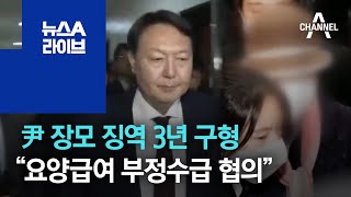 尹 장모 징역 3년 구형…“요양급여 부정수급 협의” | 뉴스A 라이브