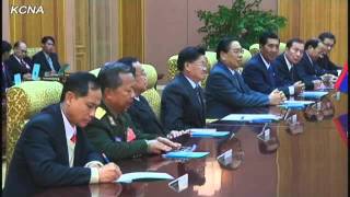 Talks Held between President of DPRK SPA Presidium and Lao President