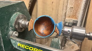 Woodturning- Burl \u0026 Resin Into Traditional Scottish Quaich