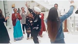 Rohanpreet Singh and his sister manmeet kaur (khushi) performing bhangra on his birthday