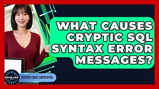 What Causes Cryptic SQL Syntax Error Messages? - Server Logic Simplified