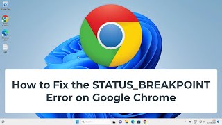 How to Fix the STATUS_BREAKPOINT Error on Google Chrome