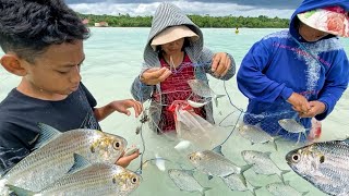 Jaring Pukat IKAN SELANGAT/KUACI Di Pesisir Pantai Buton Tengah Hasilnya Diluar Dugaan‼️_NET FISHING