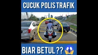 BERANI YE CUCUK ANGIN BELAKANG MOTOR POLIS ???