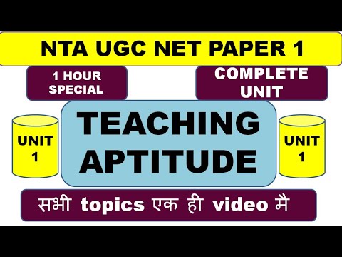 Unit 1 | Teaching Aptitude | Complete Unit - YouTube