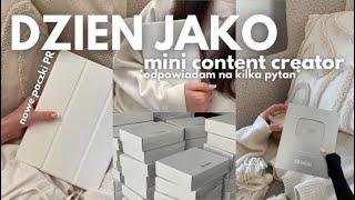 dzień jako mini content creator🤍 *paczki PR, odpowiadam na kilka pytań\u0026tworzymy material*