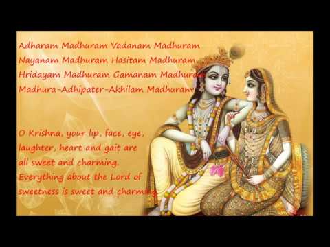 Madhurashtakam (Lyrics & Meaning) By Atreyee - YouTube