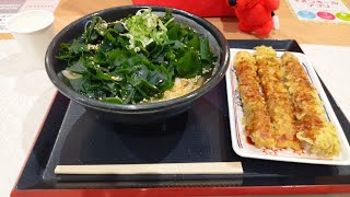 はなまるうどん　わかめ大＋ちくわ天３個