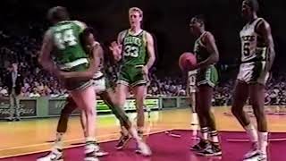 Sidney Moncrief fights Danny Ainge: Game 6, 1987 NBA Eastern Conference Semifinals (5/15/1987).