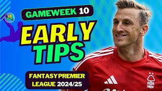 I HAVE GOT WOOD 🌲 | FPL GW10 EARLY TEAM SELECTION TIPS | FANTASY PREMIER LEAGUE 2024/25 TIPS