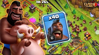 mass hogs attack strategy | th10 mass hog attack | best attack th10 | war strategy | clash of clan