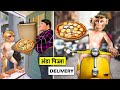 Egg Pizza Bandar Delivery Monkey Door Step Delivery Street Food Hindi Kahaniya Hindi Moral Stories