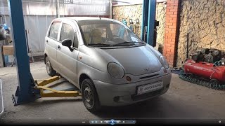 Замена задних тормозных колодок на Daewoo Matiz Дэу Матиз 0,8 2010 года