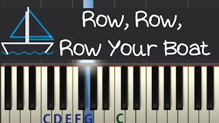 Easy Piano Tutorial: Row Row Row Your Boat with free sheet music