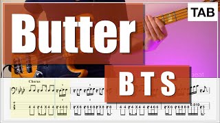 【Bass Tab】【#10】Butter / BTS 【Bass Cover】【4strings】【BassTab】【タブ譜】【Transcription】