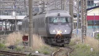 JR九州　817系V009 　都城駅～鹿児島中央駅6937M）すれ違い787系きりしま8号　鹿児島中央駅～宮崎駅6008M）営林署踏切　撮影日2023 3 31